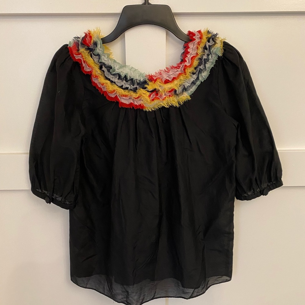 Karlie black blouse size‎ small - Picture 3 of 5
